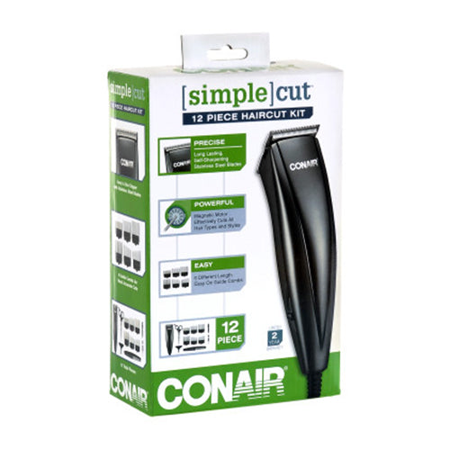 Conair 12 Piece Haircut Kit for At Home Hair Cutting and Grooming 1Ea